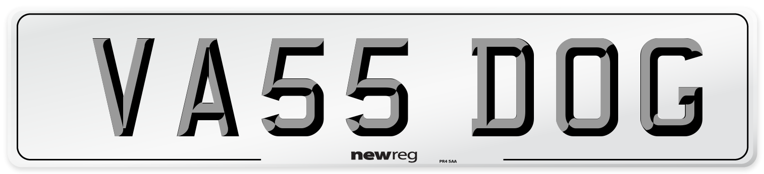 VA55 DOG Number Plate from New Reg